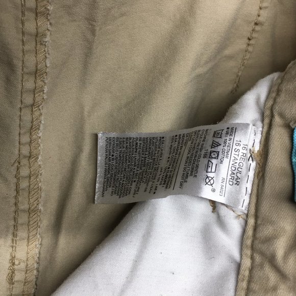 Old Navy Cream Shorts Boy's Size 16 Regular - Picture 5 of 5